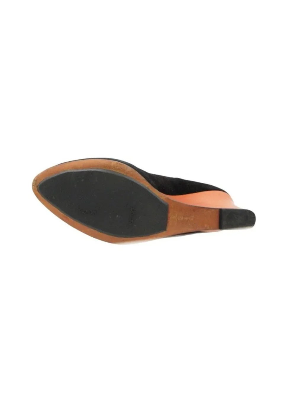 Celine Pumps Phoebe Philo Era by Wedge Sole Almond Toe Suede Ankle Strap Belt